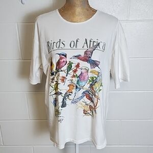 VTG African Safari Souvenir Birds of Africa Graphic Tee